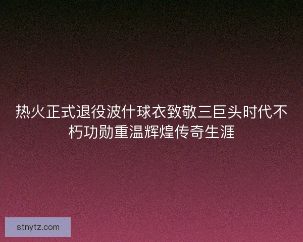 热火正式退役波什球衣致敬三巨头时代不朽功勋重温辉煌传奇生涯 热火正式退役波什球衣致敬三巨头时代不朽功勋重温辉煌传奇生涯